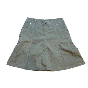 Kühl Womens‎ Khaki Utility Skirt Size 2 Cotton/Nylon/Spandex Blend